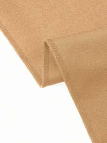 Pantalones informales de pierna ancha de unicolor para mujer - Caqui - Ver 3