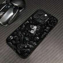 Funda para teléfono Monster Design, compatible con Samsung, Apple, VIVO, OPPO, , Transsion, ,  y Honor. Fabricada en TPU, ofrece protección contra golpes y caídas. Un regalo ideal para familiares y amigos. - Negro - Ver 1