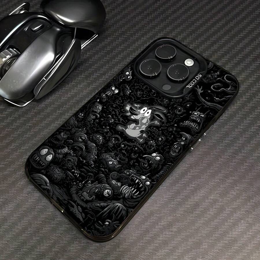Funda para teléfono Monster Design, compatible con Samsung, Apple, VIVO, OPPO, , Transsion, , y Honor. Fabricada en TPU, ofrece protección contra golpes y caídas. Un regalo ideal para familiares y amigos. - Negro - Ver 1