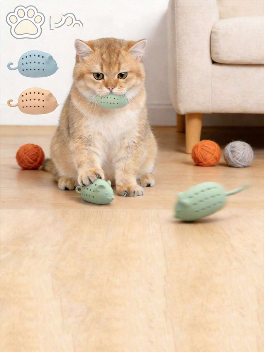 1个猫玩具，可与猫咪一起玩耍，耐啃咬，宠物玩具 - 彩色 - 查看 1