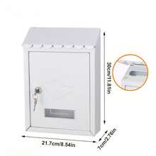 Simple Rainproof Mailbox With Lock, Available In Multiple Specifications, Anti-Theft, Convenient Mail Slot, Durable For Outdoor Wall Mounting, Suitable For Household Use, Villas And Courtyards. - Multi-size Mailboxes - View 11