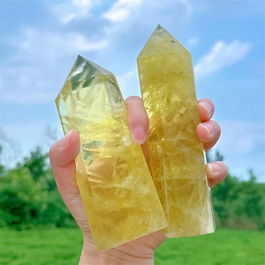 1 件独一无二的水晶塔 - 大型、透明、镶嵌工艺 - 非常适合家居装饰、桌面或咖啡厅摆放 - 是情人节、母亲节、父亲节、万圣节等节日的完美礼物 | 天然石塔 | 水晶塔，水晶装饰