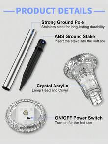4/2pcs Solar Path Lights, Suitable For Outdoor Use, Solar Landscape Garden Lighting, Can Be Used For Walkways, Lawns, Courtyards, Patios And Trails Decoration - Multicolor - View 4