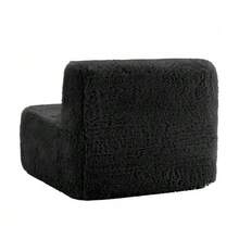 Aviana Sofa Without Armrests With Cushions And Plush Cover - Black - View 4