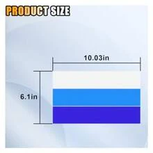 10 Inch Classic Retro Style Tri-Color Stripe Sticker Decal For  Tacoma 4Runner Tundra Exterior Interior Decoration On Grille, Fender, Hood, Side Skirt, Bumper, Dashboard Vibrant Red-White-Blue Design - Màu xanh lam - Xem 2