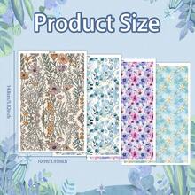1pc Colorful Flower Leopard Pattern Print Polymer Clay Transfer Paper, Suitable For Creating Jewelry, Earrings, Transfer Paper DIY Handmade Mold - 1Pc - View 10