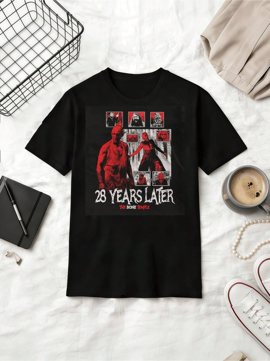 28 år senare: The Bone Temple-skräckfilmen - T-shirt - Svart - Visa 1