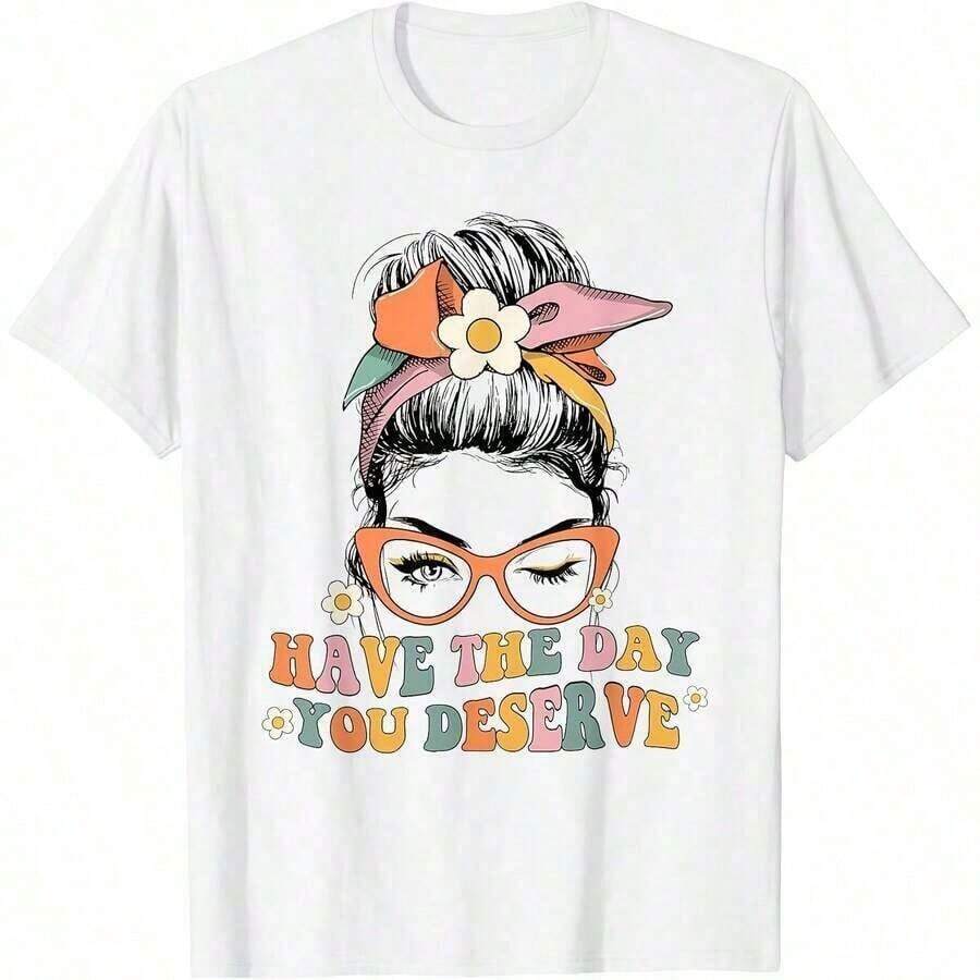1 Pc. "Humidity Is Like An Oyster," A Funny Sfish Shuck T-Shirt For Men And Women, Suitable For Year-Round Wear, Short-Sleeved Crew Neck T-Shirt, Printed On One Side, 220g Pure Cotton, A Fun Printed Top For Women. 100% Cotton With Graphic Print - 白色 1 - 查看 1