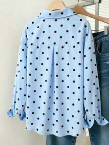 Camisa casual de mujer con estampado de lunares - Multicolor 3 - Ver 2