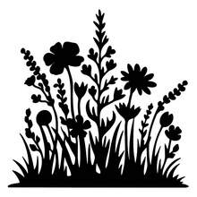 Flower Cluster Silhouette Sticker, Line Decoration Small Flower, Mini Line Flower Decoration Sticker, Suitable For Mirror Decoration, Car Decoration, Phone Case Decoration, Flower Silhouette Planted In The Soil - A - View 9