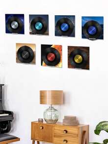 Transparent Acrylic Wall-Mounted Record Rack, Designed For Wall-Mounting, Made Of High-Transparency Material With Invisible Fasteners, Suitable For Living Room Wall Decor, Bedroom Personalization, Music Studio Equipment Storage, Record Store Wall Display, Flexible Use In Small Spaces, Saving Floor Space With Visual Transparency, An Essential Tool For Creating A Minimalist Modern Music Space - Clear - View 11
