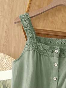 Blusa casual, cómoda y elegante de color azul marino para primavera y verano - Verde - Ver 7