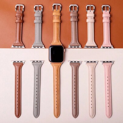 BEIMUSON 超薄真皮質感錶帶，適用於 38mm、40mm、41mm、42mm、44mm、45mm、46mm、49mm，由超纖 PU 合成皮革材質製成，適合 Ultra SE 系列 11/10/9/8/7/6/5/4/3/2/1