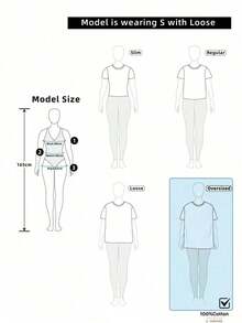 White Short Sleeve Casual T-Shirt With Round Neck, Suitable For Spring To Summer Holiday Outfits - Black - View 3