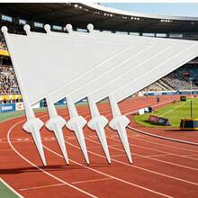1 Peça Bandeira Marcadora de Solo de Plástico - Bandeira de Sinalização Externa com Espigão. Esta é uma Bandeira de Canto de Plástico para Campos Atléticos, um Acessório de Marcação Padrão para Futebol, Hóquei e Outros Campos Esportivos, Principalmente Usada para Marcar Limites de Campo e Posições de Área de Chute de Canto, Altamente Durável, Pode Ser Usada como Bandeira de Sinalização para Construção de Equipes ao Ar Livre, Eventos Esportivos Divertidos, Amplamente Aplicável - A - View 4