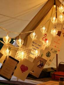 1pc Photo Wall Decor Light, LED Decorative Lights, Star & Heart Clip String Lights, Suitable For Birthday, Party, Valentine's Day, Room & Bedroom Decor, Five-Pointed Star & Heart Clip Fairy Lights - Warm Light - View 3
