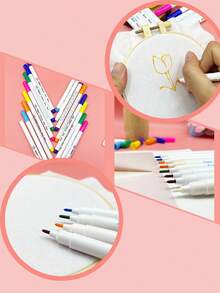 2pcs/Pack Air-Erasable Sewing Marking Pens, 7 Colors Available, Made With Fabric-Specific Fading Ink. Markings Naturally Fade Over Time After Positioning, Leaving No Residue. Suitable For Sewing Pattern Making, Embroidery Positioning, Quilting Line Drawing And Handmade DIY - Air-disappearing Pen - View 9