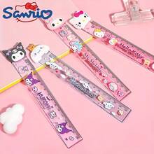 Bộ 4 thước kẻ hoạt hình Sanrio, hình Hello Kitty, Kuromi, My Melody, Pompompurin dễ thương, đồ dùng văn phòng phẩm học sinh, quà tặng văn phòng phẩm cho học sinh. - Bộ - Xem 3