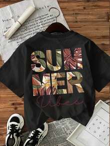 Dam-T-shirts - Svart - Visa 3