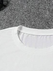 Camiseta de Algodón Estampada a Doble Cara, Cómoda, Elegante con Diseño Minimalista, Casual y Versátil, Estilo INS Owens Sisters Apothecary, con la Frase "Spelled Salt Rosemary Lavender Love" - Blanco - Ver 6