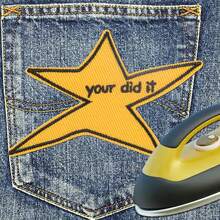 A 'You Did It' Star Embroidery Patch - A - View 8
