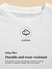 Camiseta casual de manga corta con cuello redondo blanca de , adecuada para atuendos de primavera a verano - Blanco 3 - Ver 4