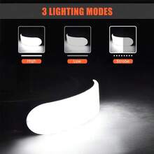 Linterna frontal LED de enfoque ajustable para pesca, luz de camping impermeable ultra brillante, luz de trabajo potente recargable por USB de alta luminosidad - multicolor - Ver 3