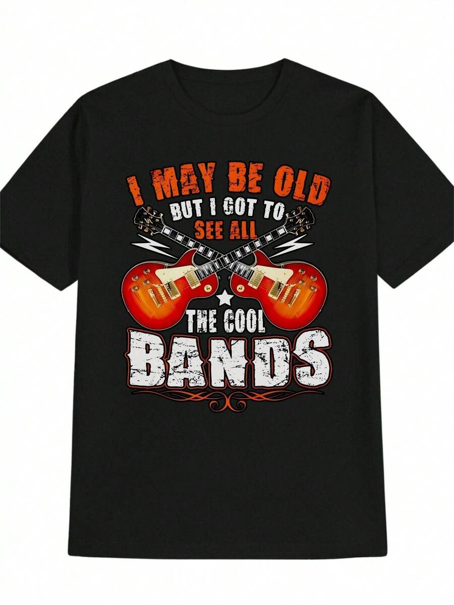 Casual Crew Neck T-Shirt With A Printed Design, Perfect As A Gift . A Short-Sleeved T-Shirt Suitable For Home, Everyday Wear, Parties, And Travel-Ideal As A Gift For Friends Or Family. - 黑色 - 查看 1