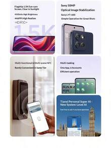 Lenovo Moto G100 Pro Màn hình thẳng 1.5K Pin dung lượng lớn 6720mAh Sạc nhanh 67W Chipset Dimensity 7300 Điện thoại 5G Siêu bền Thời gian chờ tương đương pin dự phòng Điện thoại thông minh mới của Motorola - Nhiều màu - Xem 8