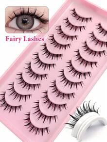 10 Cặp Mi Giả Manga Fairy, Mi Có Gai, Mi Ướt, Dải Trong Suốt, Giúp Mắt To Tự Nhiên, Nhẹ Như Lông Vũ, Thích Hợp Sử Dụng Hàng Ngày, Đi Làm, Du Lịch, Làm Quà Tặng, Quà Tặng Cho Phù Dâu và Quà Cầu Hôn. - màu đen - Xem 4