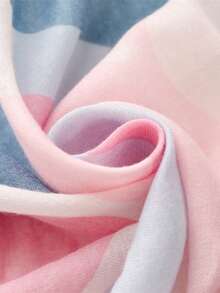 Floral Print Tassel Decorated Scarf - Pink - View 8