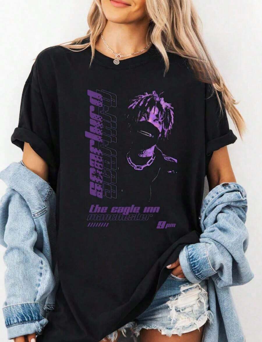 100% cotton Camiseta Gráfica Pretty & Petty _ Camiseta de Impacto _ Top de Hip Hop - Negro 9 - Ver 1