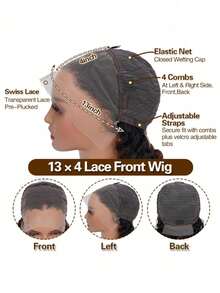 Highlights Brown Lace Front Wigs Human Hair 13x4 Hd Transparent Body Wave Lace Frontal Wigs With Baby Hair 200% Density Pre Plucked Glueless Lace Front Wigs Highlights Water Wave Lace Frontal Wig For Women - Những điểm nổi bật màu nâu - Xem 4