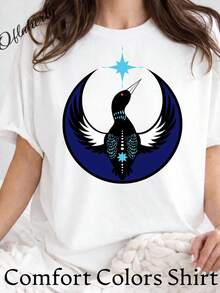 Camiseta "Las rebeliones se construyen sobre la esperanza", camiseta política de la Alianza Rebelde de Minnesota, camiseta de protesta y resistencia con el ave estatal de Minnesota, el somormujo. Camiseta unisex de algodón puro de 220 g, peso ideal para todas las estaciones, adecuada tanto para hombres como para mujeres. Tejido duradero de alta calidad, suave al tacto y de larga duración. Parte superior transpirable. Adecuada para la primavera y el verano de las mujeres, vacaciones, Día de la Madre, Día de la Independencia. - Blanco - Ver 1