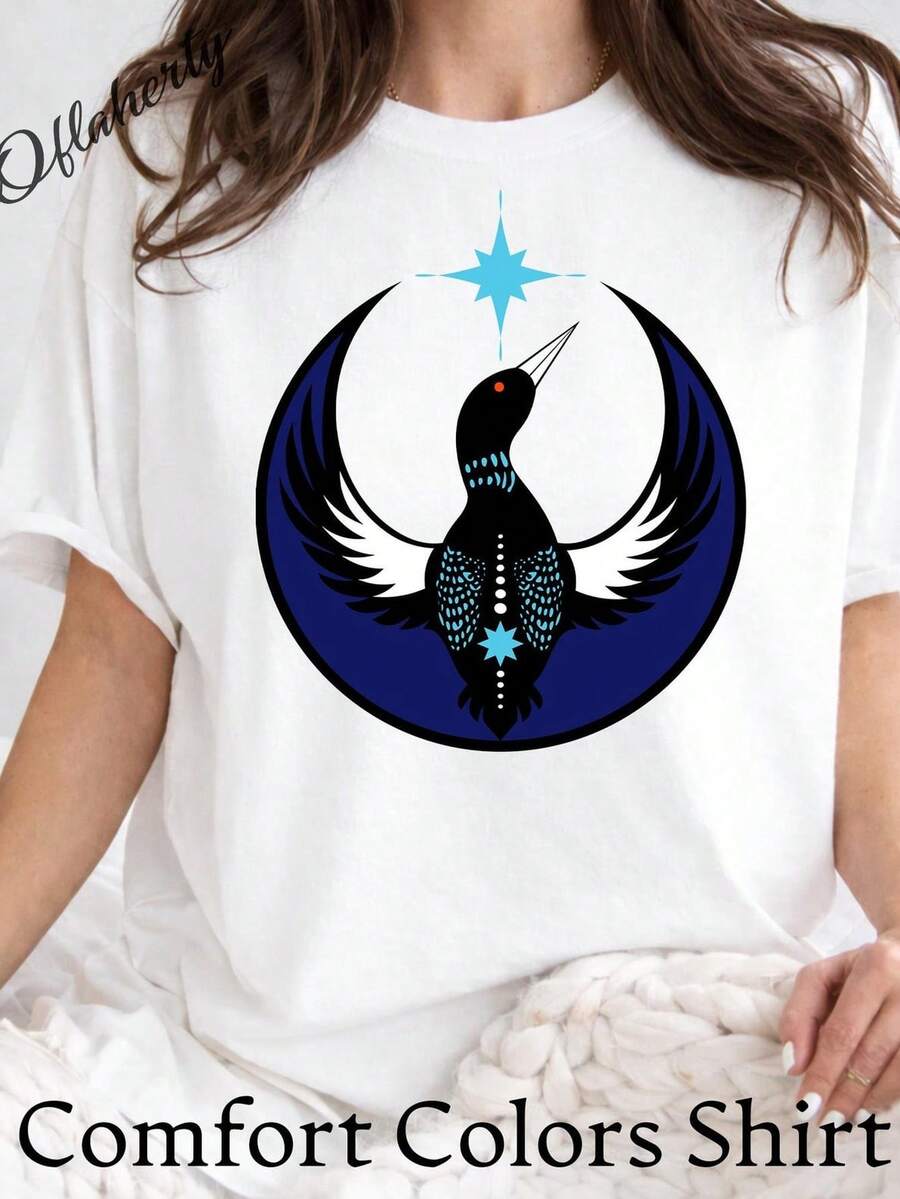 Camiseta "Las rebeliones se construyen sobre la esperanza", camiseta política de la Alianza Rebelde de Minnesota, camiseta de protesta y resistencia con el ave estatal de Minnesota, el somormujo. Camiseta unisex de algodón puro de 220 g, peso ideal para todas las estaciones, adecuada tanto para hombres como para mujeres. Tejido duradero de alta calidad, suave al tacto y de larga duración. Parte superior transpirable. Adecuada para la primavera y el verano de las mujeres, vacaciones, Día de la Madre, Día de la Independencia. - Blanco - Ver 1