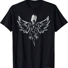 Camiseta unisex de manga corta, de tela gruesaMetalRocaGráficoÁngelAlasMicrófonoGóticoRockerVintageCamisetasdemujer, MichaelJacksonGráficoCamisetaDulceDiseño,VeranoInformalDesgaste, CalienteClimaWear,camisetasparamujer,camisetasparahombre,playerasdehombre,,y2k,spiderman,regalosparaEsonovio,RetroVintage,playerasdehombregimnasio, spiderman, FIFACampeonato Mundial2026Camiseta,,regalosparaEsonovio, - Negro - Ver 1