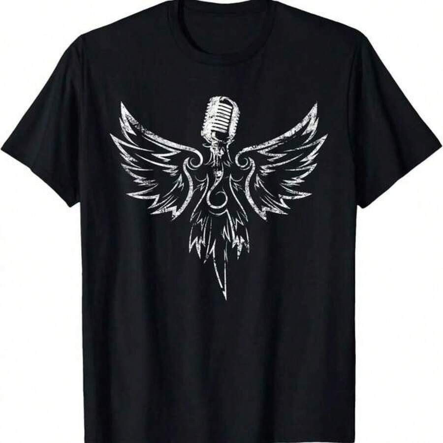 Camiseta unisex de manga corta, de tela gruesaMetalRocaGráficoÁngelAlasMicrófonoGóticoRockerVintageCamisetasdemujer, MichaelJacksonGráficoCamisetaDulceDiseño,VeranoInformalDesgaste, CalienteClimaWear,camisetasparamujer,camisetasparahombre,playerasdehombre,,y2k,spiderman,regalosparaEsonovio,RetroVintage,playerasdehombregimnasio, spiderman, FIFACampeonato Mundial2026Camiseta,,regalosparaEsonovio, - Negro - Ver 1