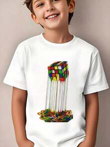 Camiseta informal de verano para niños pequeños con estampado de mariscos, trajes de baño para adolescentes, ropa de baño para niños, pollo frito, ropa limpia para niñas, ropa para niñas de 8 años, 67, conjunto escolar para niñas, camiseta blanca para bebés, ropa de verano para adolescentes, camiseta de cumpleaños para niñas, ropa para niños pequeños, ropa urbana, camisetas para niñas, estética de granola para niñas, top estilo baby doll, top lindo, camiseta elegante con diseño de cubo místico, hecha de material suave, perfecta para deportes y diversión al aire libre, un regalo ideal para niños, fácil de vestir formal o informal, adecuada para fiestas con temática de mariscos, salidas casuales y uso diario de verano. Regalos Personalizados, Recuerdos de Fiesta para Niños, Regalos para Niños, Amigos y Familiares. - Blanco - Ver 8