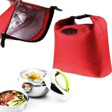1PC Thermal Insulated Lunch Bag Oxford Cloth Portable Storage Bag Lunch Box Picnic Food Bag Insulation Package - Azul cielo - Ver 4