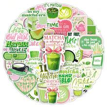 50 st. pastellgröna estetiska klistermärken i koreansk matcha-flicka-stil, kreativa skrivbordsmaterial - Matcha-tjejens estetik - Visa 7
