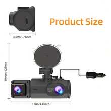 1080P Dash Cam With 2/3 Cameras Front And Built-In And Rear (Optional) Infrared Night Vision 170° Wide-Angle Lens Built-In Audio 32GB Memory Card (Optional) Wifi Connection To Smartphone (Optional) Loop Recording G-Sensor 24H Parking Monitor - 2 Cameras - View 6