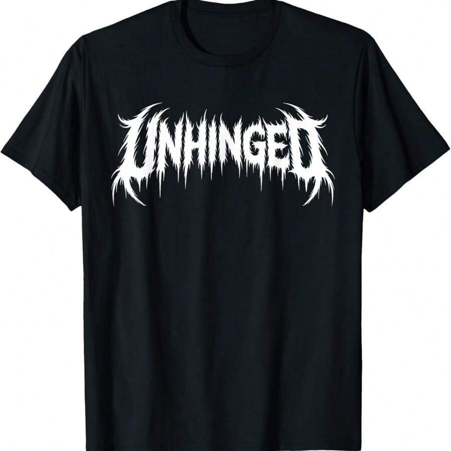Unhinged Meme Aesthetic T-Shirt - Black - View 1