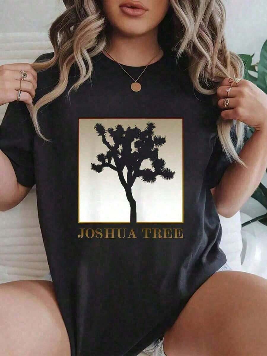Playera Negra Mujer con Diseño de "", Estilo Moderno - Negro - Ver 1