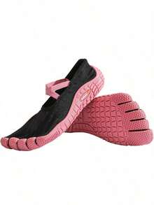 New And Popular For 2026Women's Five-Finger Barefoot Shoes, Non-Slip Breathable Yoga & Water Shoes For Fitness, Hiking & Swimming - Blue Charm Pink - View 1