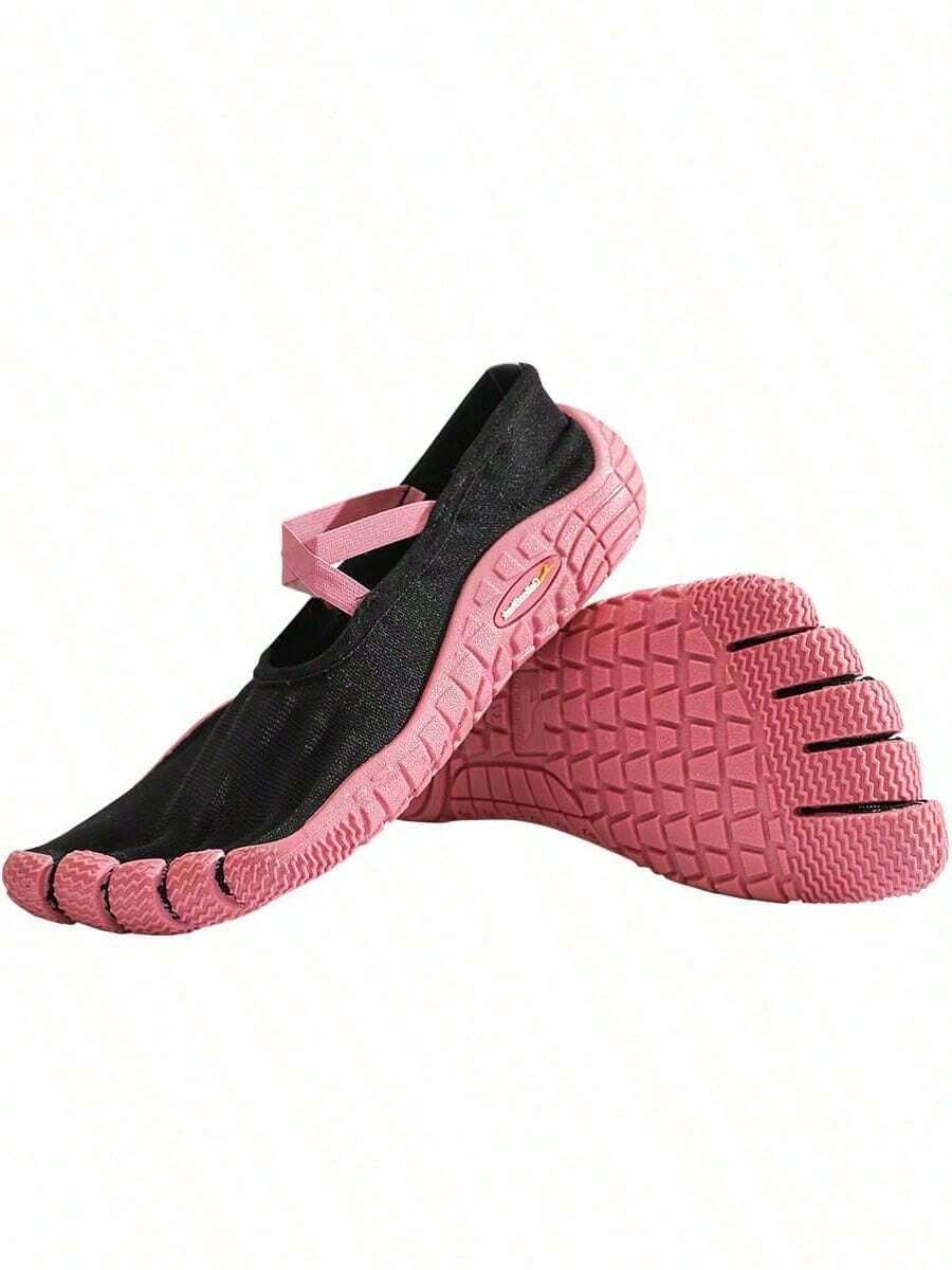 New And Popular For 2026Women's Five-Finger Barefoot Shoes, Non-Slip Breathable Yoga & Water Shoes For Fitness, Hiking & Swimming - Blue Charm Pink - View 1