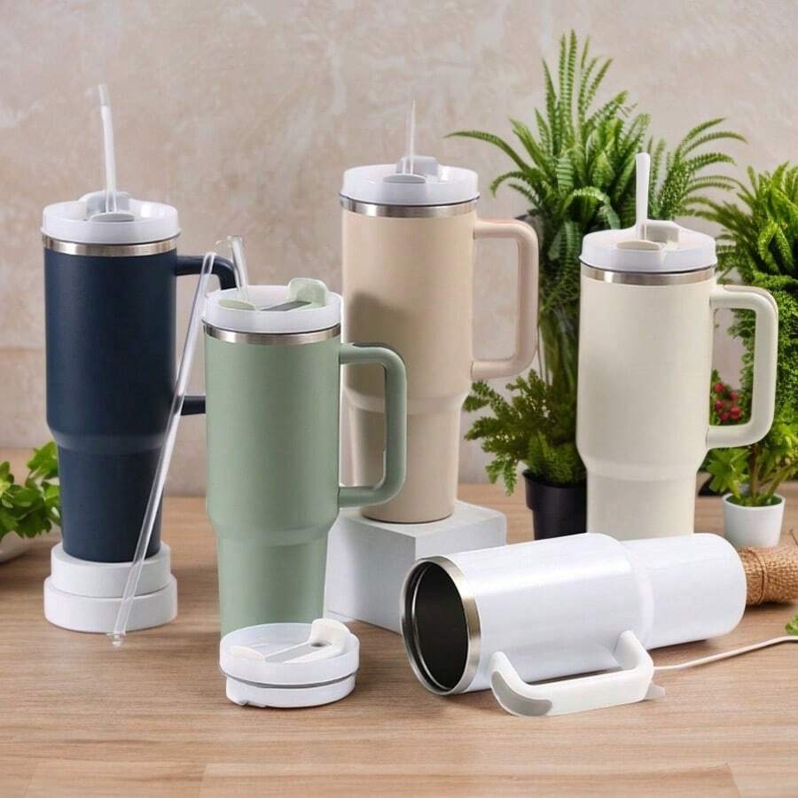 Cốc có ống hút bằng thép không gỉ S-TANLEY 40oz, dung tích lớn, kiểu dáng thời trang. - Nhiều màu, 40oz - Xem 1