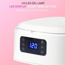 新款手部护理模式智能美甲灯 LED/UV 凝胶固化灯，双光源大功率美甲烘干机 - 白色 - 查看 8