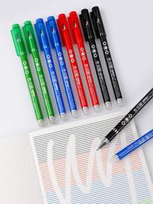 4pcs High Capacity Erasable Gel Pens, 0.7mm Tip, Heat-Resistant Erasable Refills, Red, Blue And Black Ink, Smooth Writing, Great For Schoolwork, Student Stationery, Back To School Essential - Erasable Pen - View 1