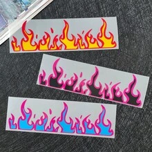 Flame Motorcycle Stickers, Waterproof Vinyl Decals Suitable For Bicycles, Cars, Helmets, Fuel Tanks - Decorative Stickers - View 1