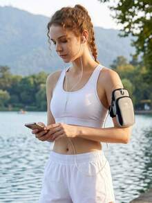 CAMEL CROWN Unisex Sports Armband Phone Holder, Outdoor Running Arm Bag For Mobile Phone - Light Grey - View 9